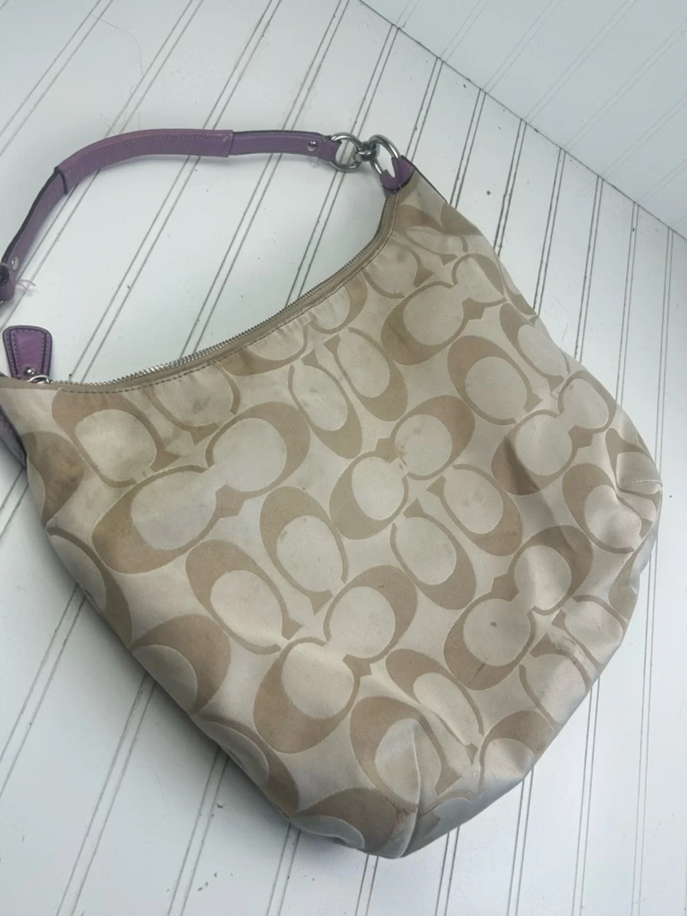 Coach Kristin Hobo Bag Signature C Monogram Vintage Y2K Shoulder Bag - Picture 8 of 16